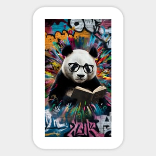 Book lover panda Sticker